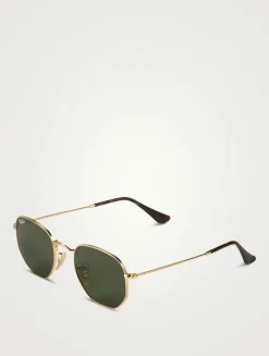 0RB3548N Hexagonal Flat Lens Sunglasses