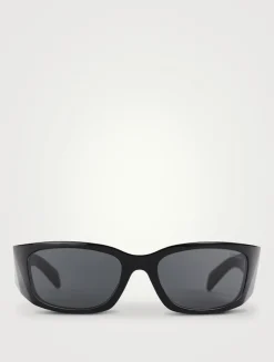 Rectangular Wraparound Sunglasses