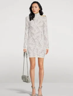 Red Currant Jacquard Knit Mini Dress