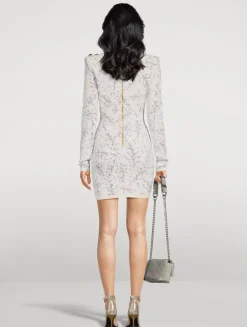 Red Currant Jacquard Knit Mini Dress