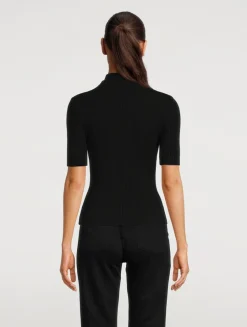 Reedition Short-Sleeve Mockneck Sweater