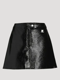 Reedition Vinyl Mini Skirt