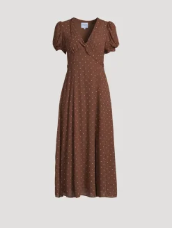 Reformation x Devon Lee Carlson Michelle Dress In Polka Dot Print