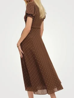 Reformation x Devon Lee Carlson Michelle Dress In Polka Dot Print