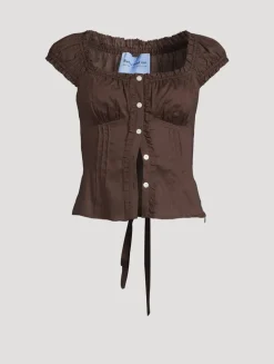 Reformation x Devon Lee Carlson Alabama Blouse