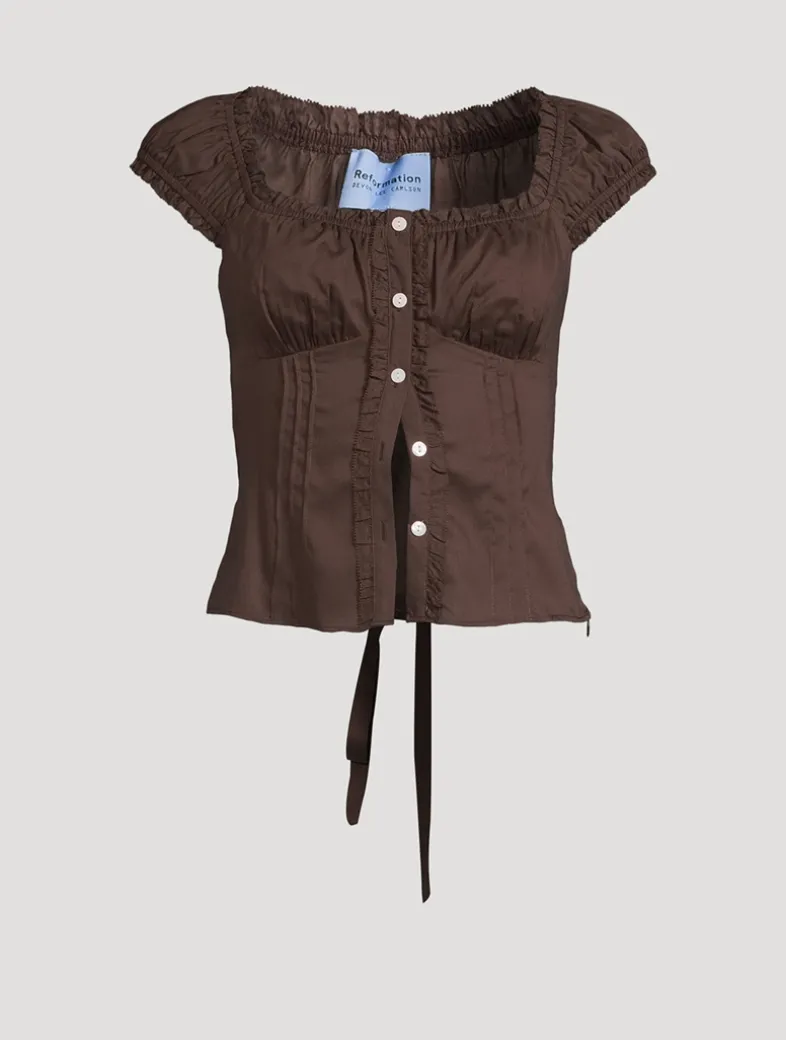 Reformation x Devon Lee Carlson Alabama Blouse
