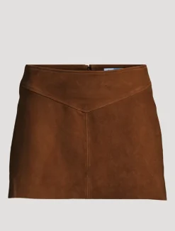 Reformation x Devon Lee Carlson Layla Suede Mini Skirt