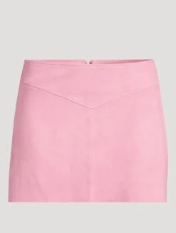Reformation x Devon Lee Carlson Layla Suede Mini Skirt