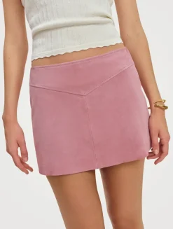 Reformation x Devon Lee Carlson Layla Suede Mini Skirt