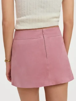 Reformation x Devon Lee Carlson Layla Suede Mini Skirt