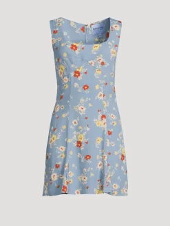 Reformation x Devon Lee Carlson Cher Mini Dress In Floral Print