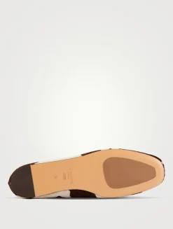 Regency Calf Hair Slippers In Cow Print