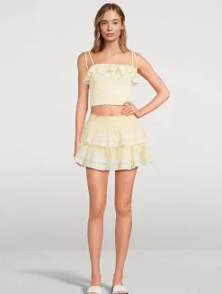 Renada Smocked Cami In Gingham Print