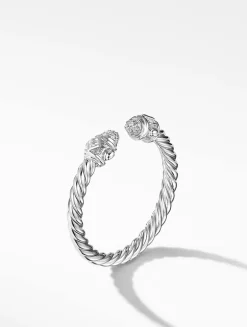 Renaissance Ring In 18k White Gold With Pavé Diamonds