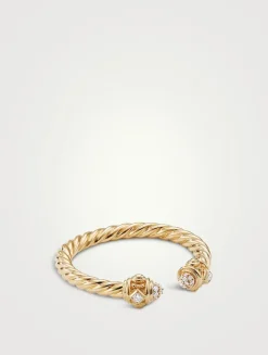 Renaissance Ring In 18k Yellow Gold With Pavé Diamonds