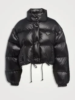 Re-nylon Cropped Convertible Down Jacket