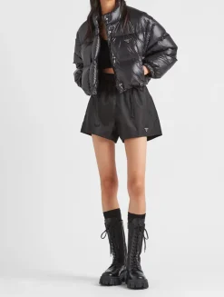 Re-nylon Cropped Convertible Down Jacket