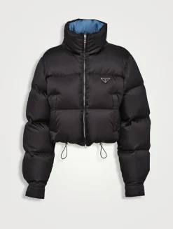 Re-nylon Cropped Down Jacket