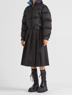 Re-nylon Cropped Down Jacket