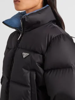 Re-nylon Cropped Down Jacket