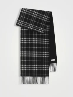 Reversible Check Cashmere Scarf