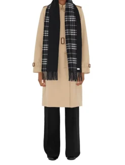 Reversible Check Cashmere Scarf