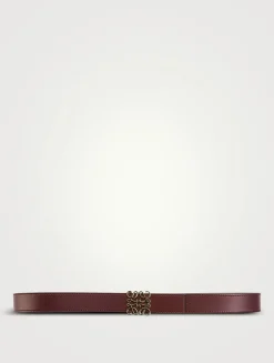 Reversible Embossed Anagram Leather Belt