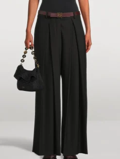 Reversible Embossed Anagram Leather Belt