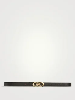 Reversible Leather Gancini Belt