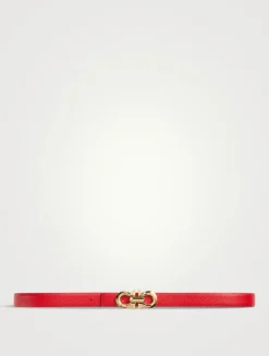 Reversible Leather Gancini Belt