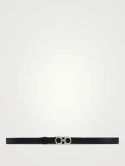 Reversible Leather Gancini Belt