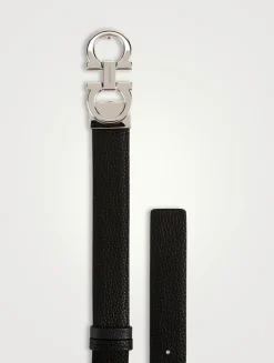 Reversible Leather Gancini Belt