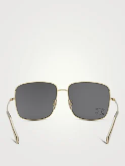 Rhinestone Triomphe Square Sunglasses