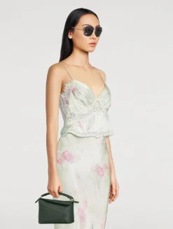 Rhinestone Triomphe Square Sunglasses