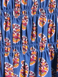 Rhoda Smocked Midi Dress In Paisley Print