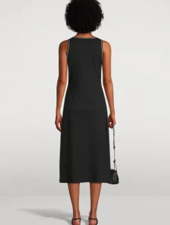 Ribbed Jersey Midi Dress