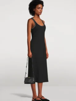 Ribbed Jersey Midi Dress