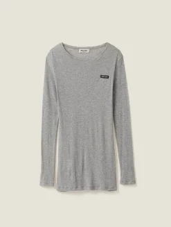 Ribbed Knit Jersey Dress