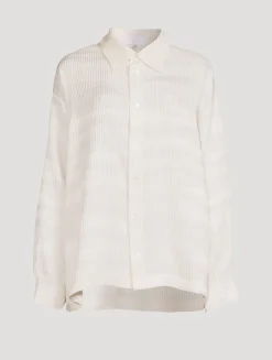 Ribbed Silk Shirt
