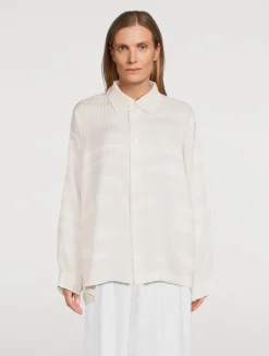 Ribbed Silk Shirt