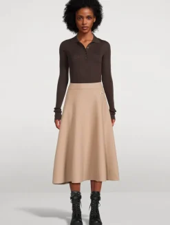 Ribbed Wool Polo Shirt