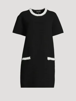 Rib-Knit Fringe-Trimmed Dress