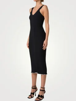 Rib-Knit Midi Dress