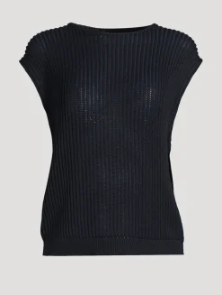 Rib-Knit Sweater Vest