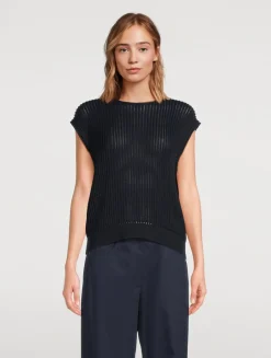 Rib-Knit Sweater Vest