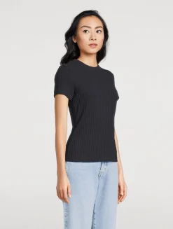 Rib-Knit T-Shirt
