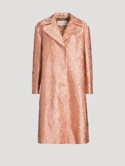 Ricca Crinkled Satin Coat