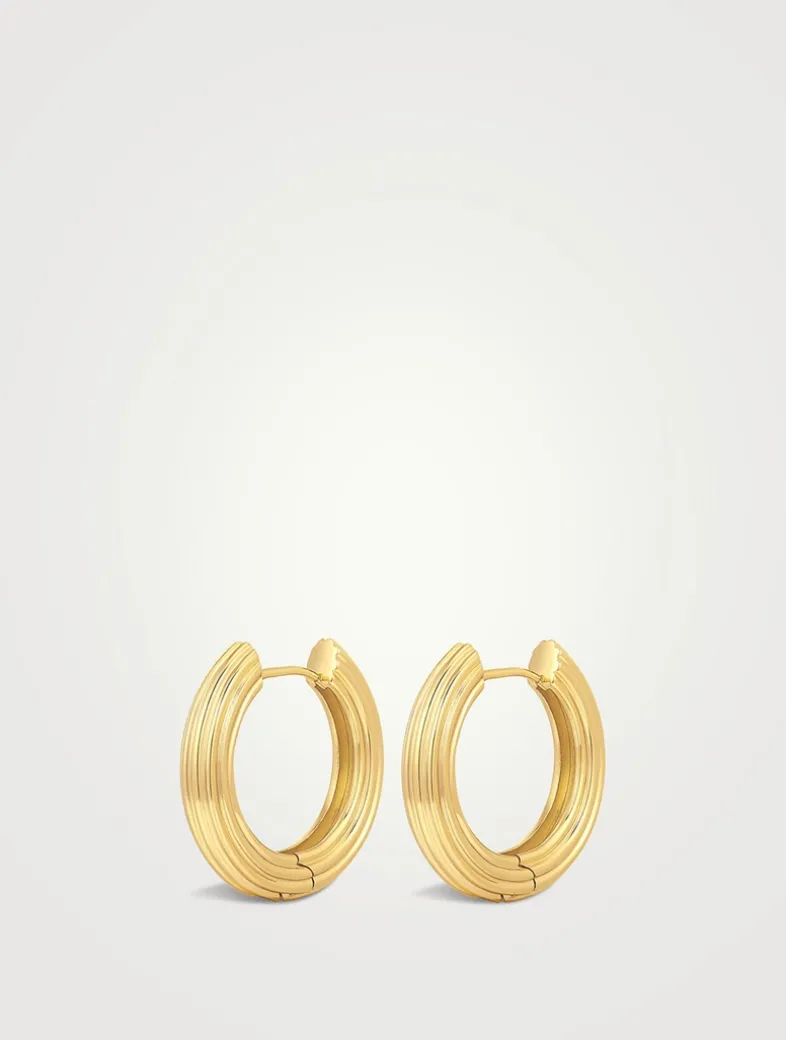 Ridged Amalfi Hoop Earrings