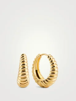 Ridged Marbella Hoop Earrings