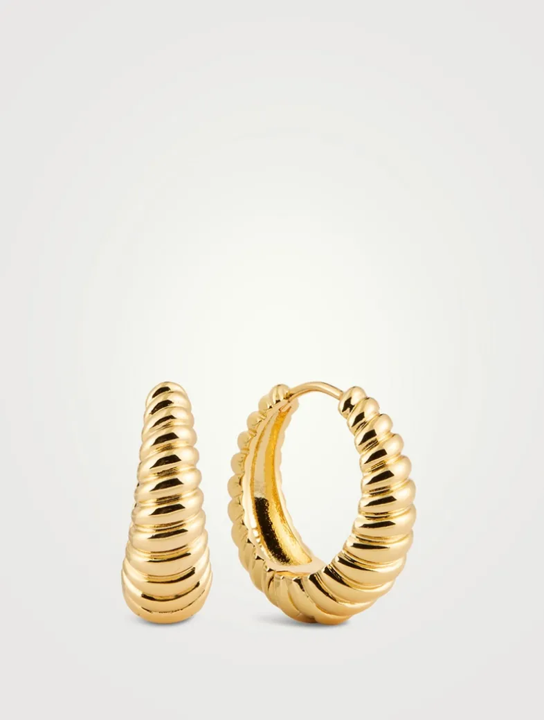 Ridged Marbella Hoop Earrings